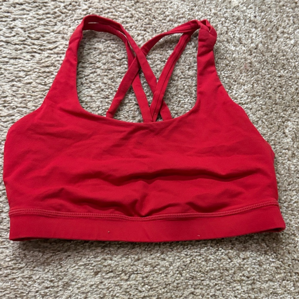 Lululemon Athletica Vibrant Red Sports Bra